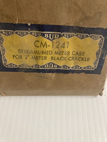 BUD CASE FOR 2 INCH METER - NOS - BLACK CRACKLE FROM HAM RADIO ESTATE FOR VOLTS