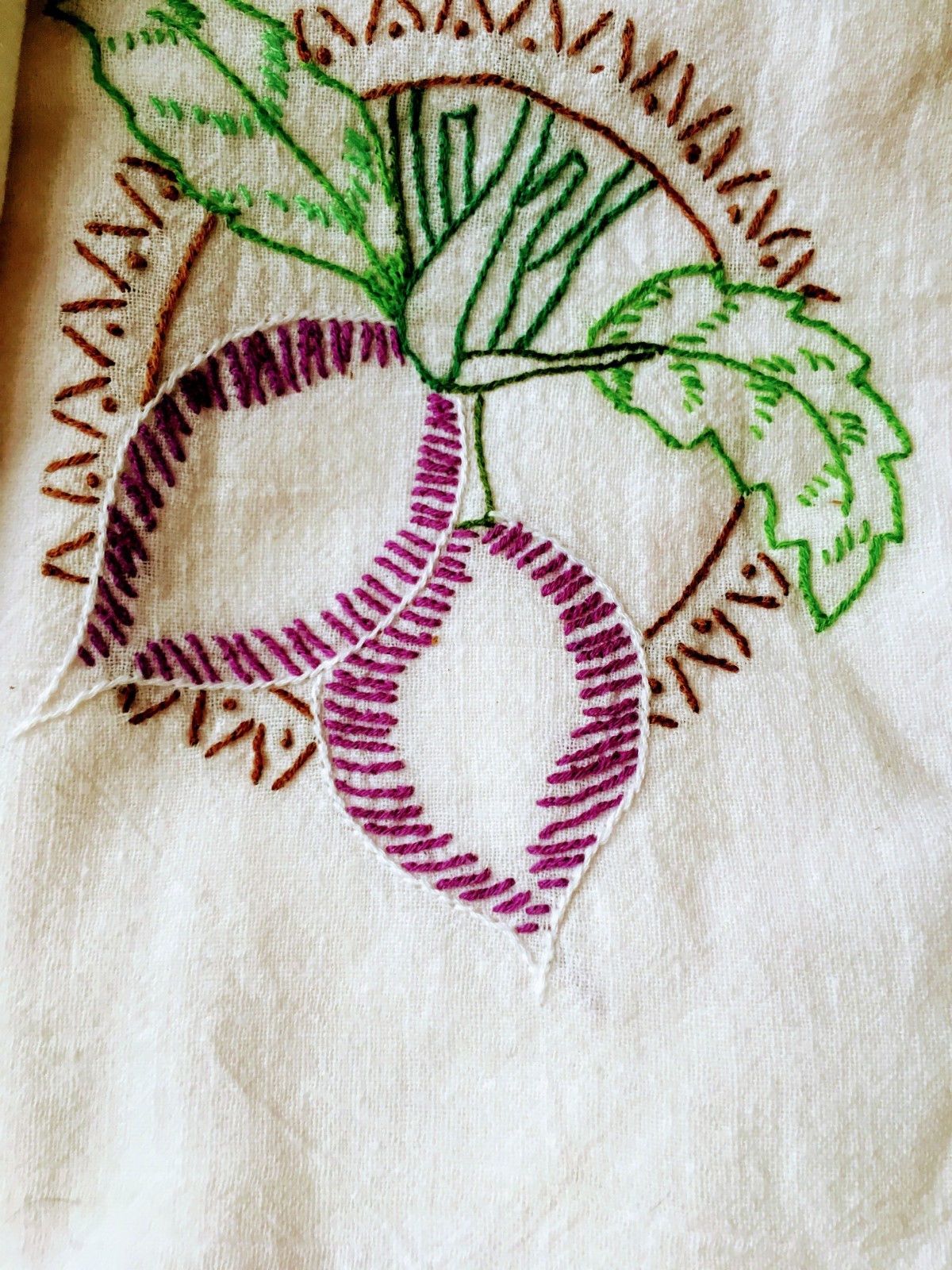 Vintage Dish/Tea Towels 9 Assorted Embroidery Crochet Trim Teapot Rooster Flower