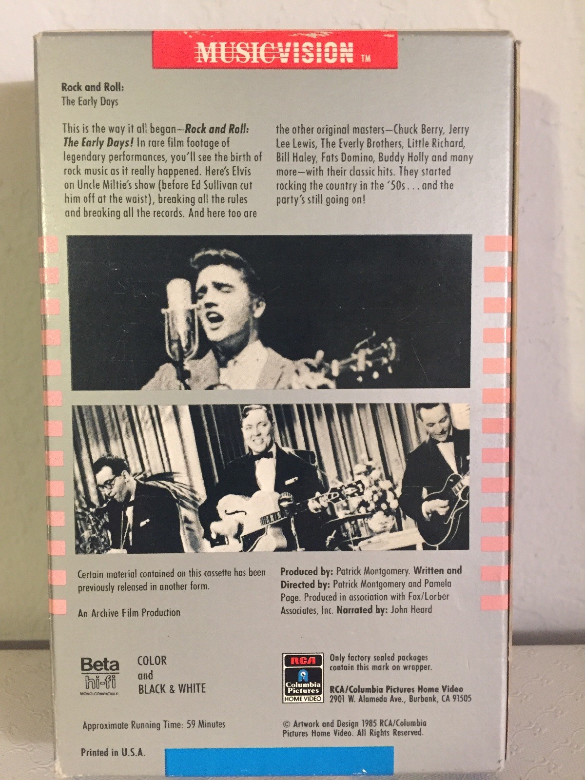 Rock and Roll The Early Days BETA Betamax Elvis Presley Chuck Berry Buddy Holly