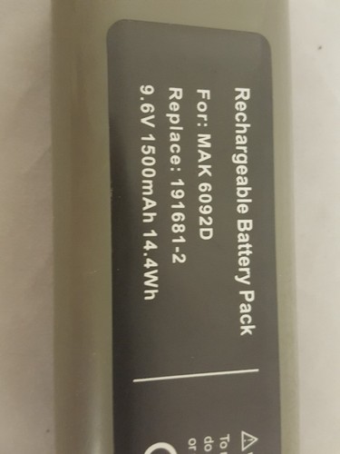 REPLACEMENT BATTERY FOR MAKITA 6092D CORDLESS POWER TOOL  9.60V