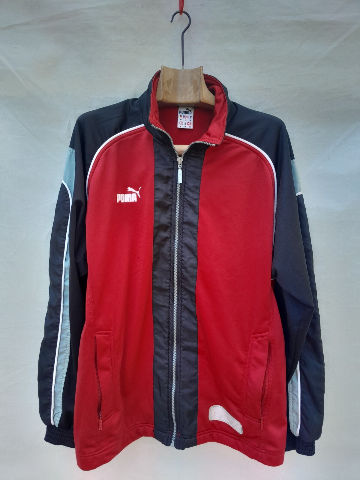 Vintage Puma track Jacket Men's Medium Red Embroidered Logo