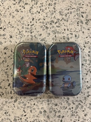 Pokemon TCG Kanto Friends Mini Tins Lot 2x Charmander Squirtle New Sealed G19