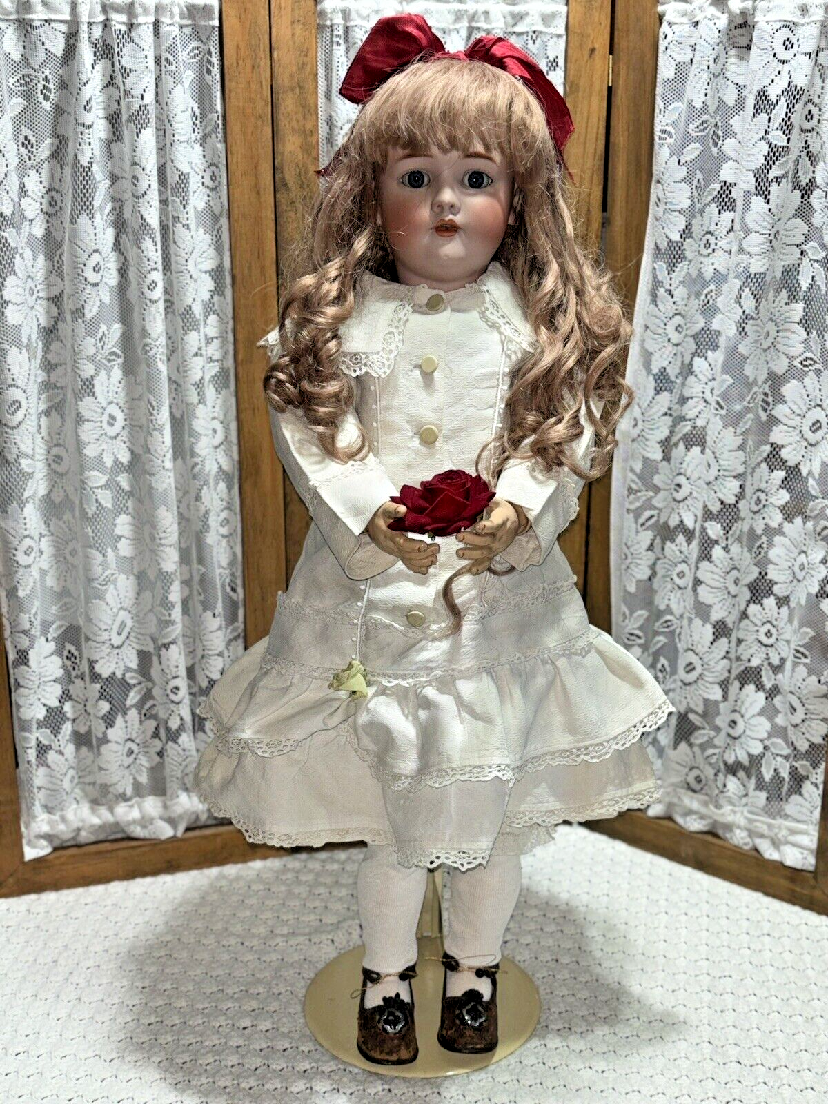 Antique German Bisque Head Doll - 29