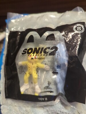 2022 McDonald's Happy Meal Toy Sonic The Hedgehog 2 - Toy #8 Super Sonic New 