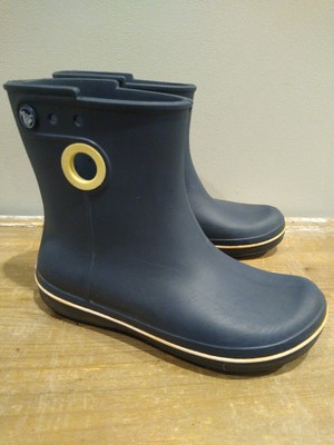 Crocs Women's Jaunt Shorty Navy Blue Rubber Rain Boots Size 6  15769, Pull on