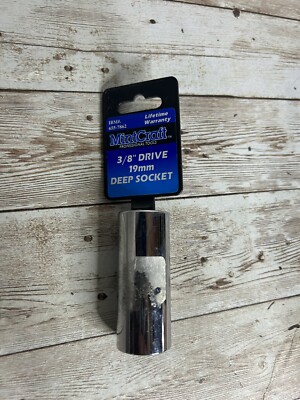 Mintcraft  Deep Socket, 3/8'' Drive - 6 Point, 19 mm FREE SHIPPING
