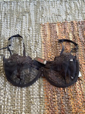 Bluebella Nova Closed Bra Black Mesh 34DD