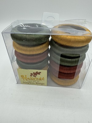 Set of 12 Yarn Wrap Fall Napkin Rings from Bed Bath And Beyond