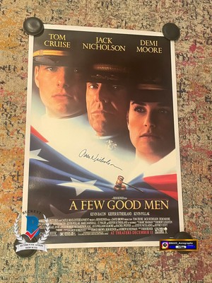 JACK NICHOLSON SIGNED A FEW GOOD MEN  MOVIE  POSTER LINEN BACKED BAS COA BECKETT