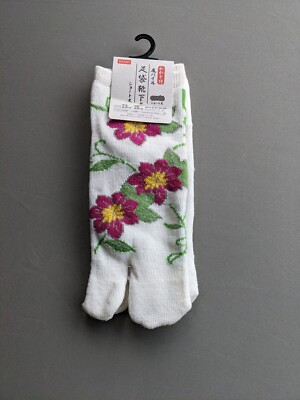  Tabi Split Toe Cotton Crew Socks - Flip Flops - Japanese   FREE UK P&P for 5