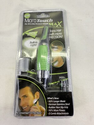 Micro Touch Max All In One Personal Hair Trimmer w/LED Light For Nose Ears Neck