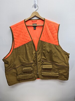Gander Mountain Guide Series Men's Blaze Orange Tan Hunting Vest-Size 4XL