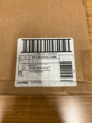 Bundle Leviton E2XHD-CMB Rear Cable Manager Black