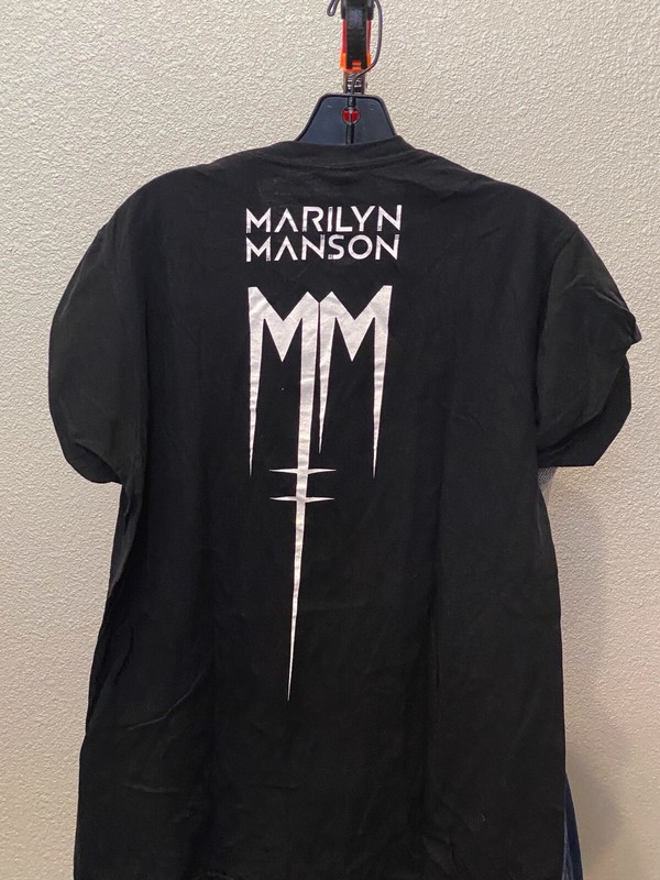 Vintage Marilyn Manson Logo Back Panel TEE T SHIRT Large L | eBay