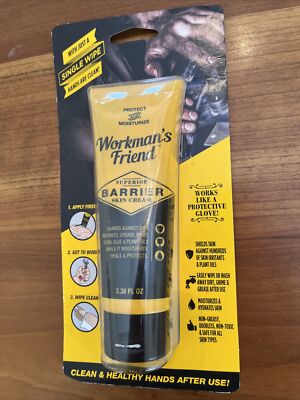 Workman's Friend 3.38 Oz. Barrier Skin Cream Moisturizes Heals & Protects