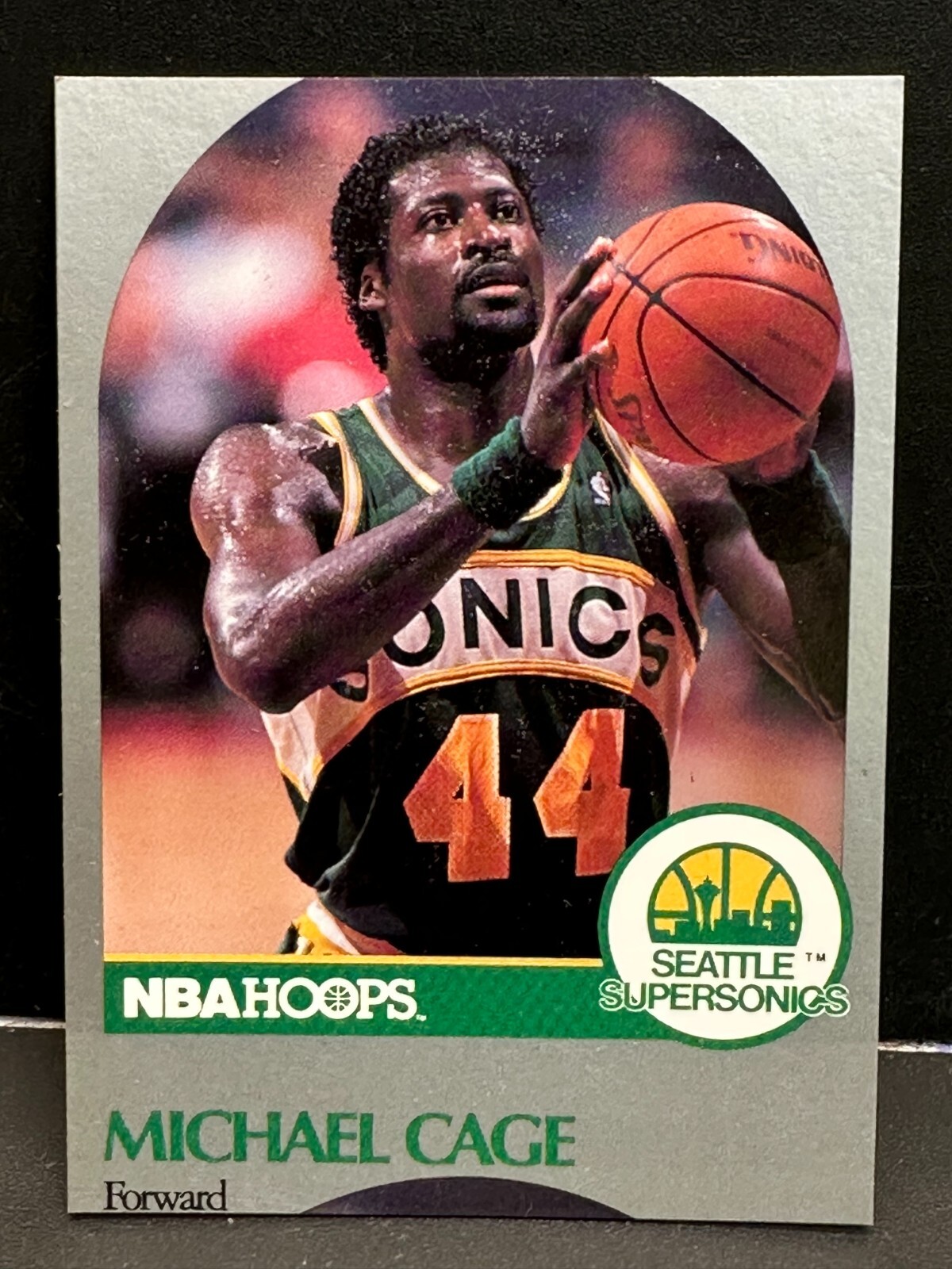 Michael Cage 1990-91 Hoops Basketball Error Miscut #275