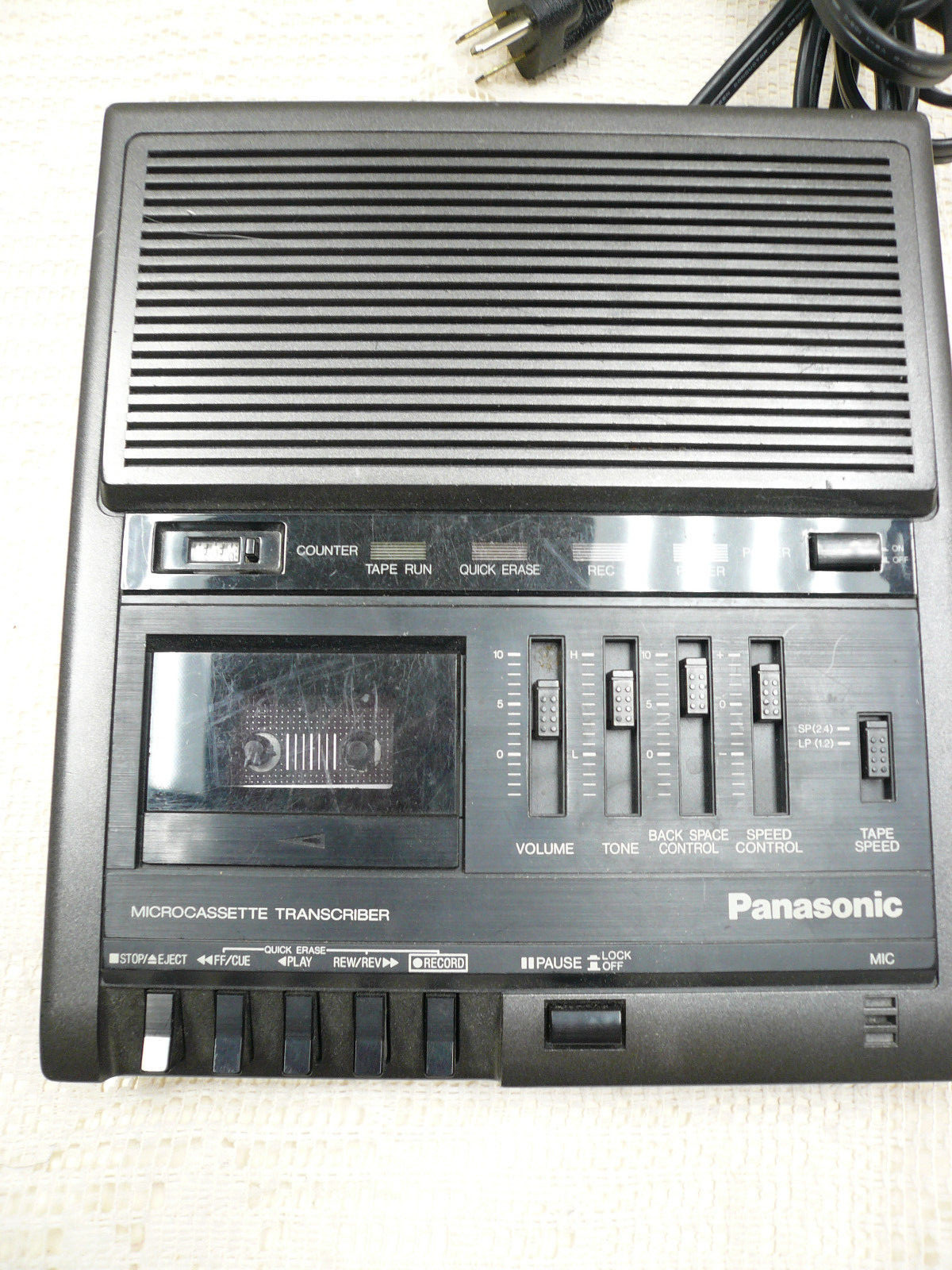 Panasonic RR930 Desktop MicroCassette Transcriber Recorder Machine Unit Only Vtg