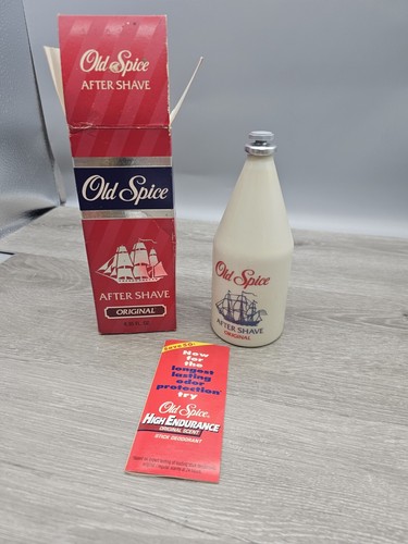 Vintage Old Spice Original After Shave 4.25 Oz w/ Box 80’s Star Top Full Bottle