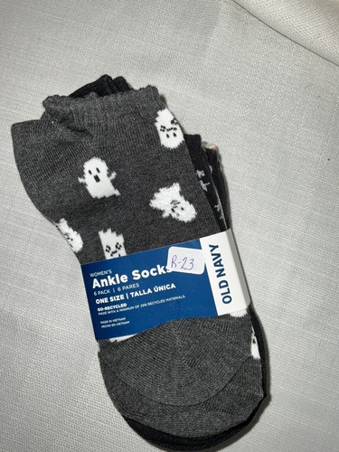 Old Navy Ankle Socks, Halloween Pack Of 6, NWT, Women’s