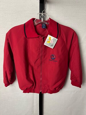 Pebble Beach Collection Red Teflon Youth Boys Golf Windbreaker Size 5 NEW