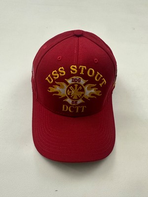 The Corps USS Stout DDG 55 DCTT Logo Red Baseball Cap Hat One Size