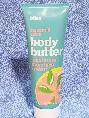 Bliss Grapefruit Aloe Body Butter Maximum Moisture Cream 6.7 oz SEALED