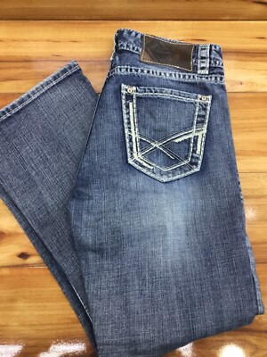 Rock Roll Cowboy Double Barrel Relaxed Bootcut Mens Jeans Mens Size 33 x 32