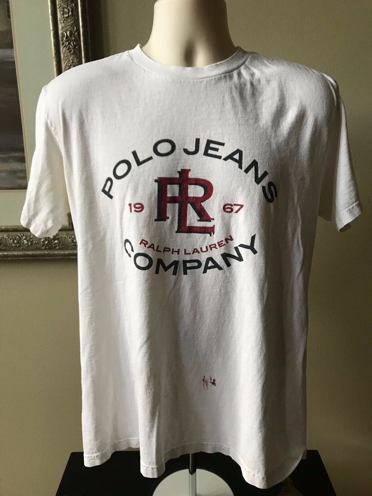 POLO Ralph Lauren (S) White ~ Polo Ralph Lauren Co. 1967 RL