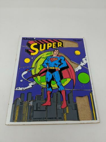 1976 PLAYSKOOL DC Comics SUPERMAN 18 Pc #380-01 Puzzle Partial...