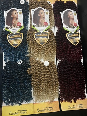 Zury Synthetic Pre-Looped Crochet Braid Hair JERRY CURLS V 9,10,11''