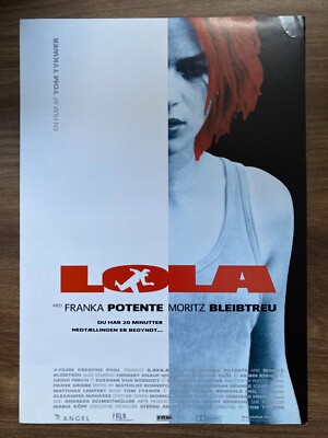 Lola rennt Franka Potente Moritz Bleibtreu 1998 Danish Movie Press Release