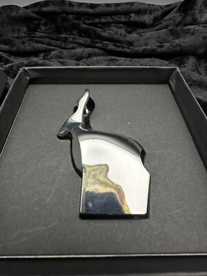 Vintage Silverplate DANSK Reindeer Stag Animal Figurine Paperweight Original Box