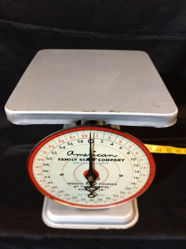 Vintage American Family Scale Company Grey 60 Pounds By Two Ounces, 1/10 LB 60#!