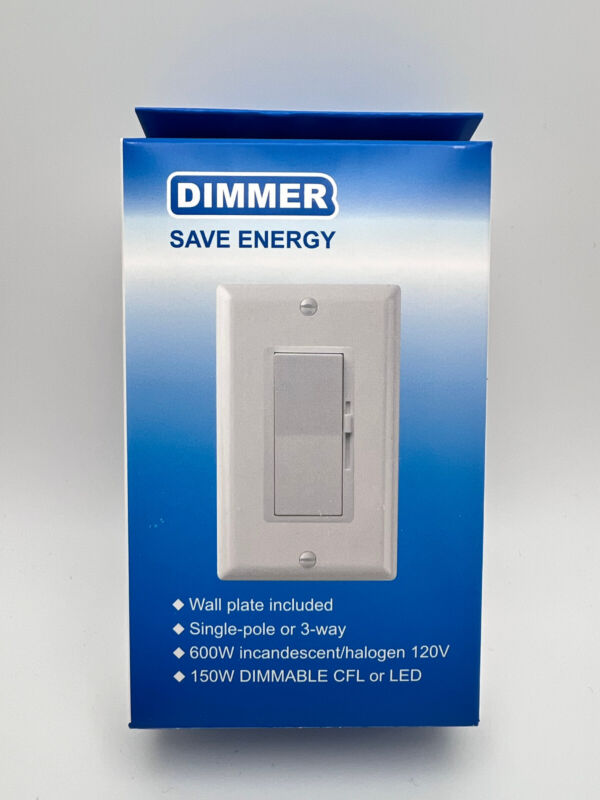 Energy Saving Dimmer Switch, 150W Dimmable LED or CFL 