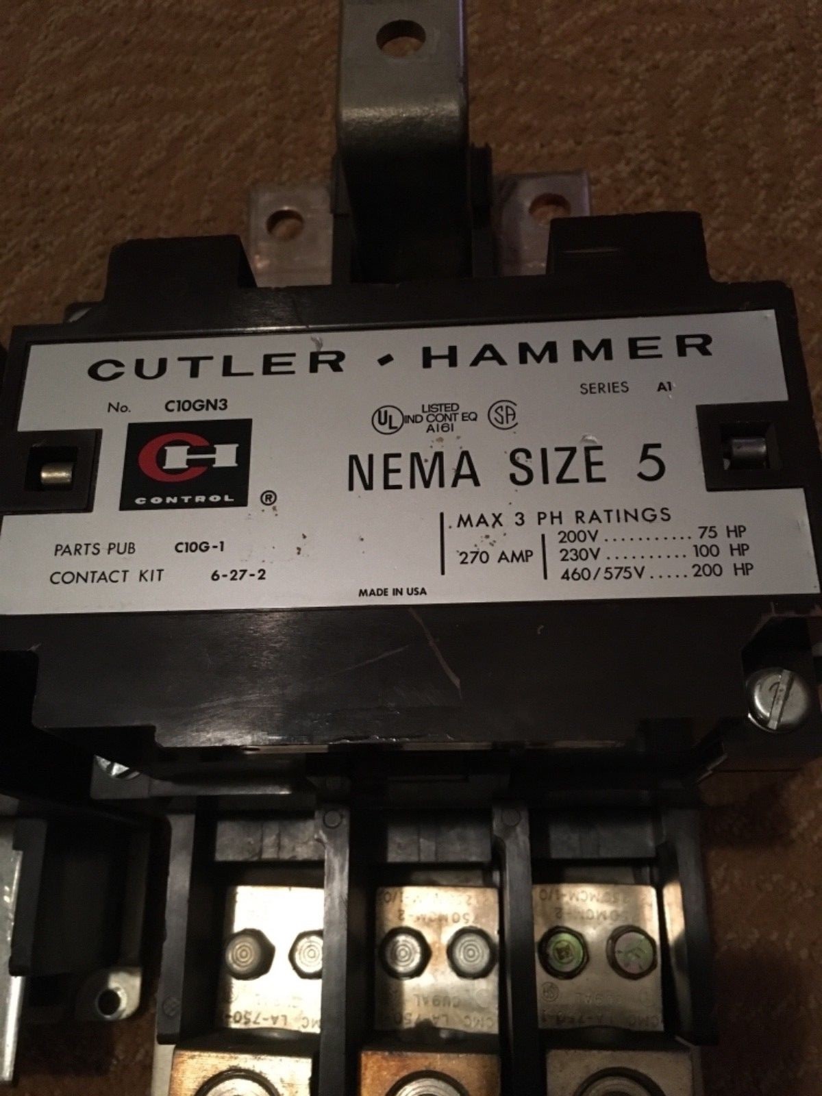 Cutler Hammer Nema Size 5 C10CN3 C32KN3
