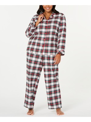 FAMILY PJs Intimates Красные праздничные пижамы Plus 2X