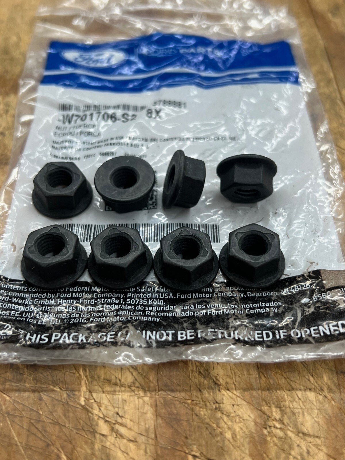 Stainless Exhaust Manifold Nuts Ford F250 F350 6.8L V10 1995-2020 8pcs SET OEM