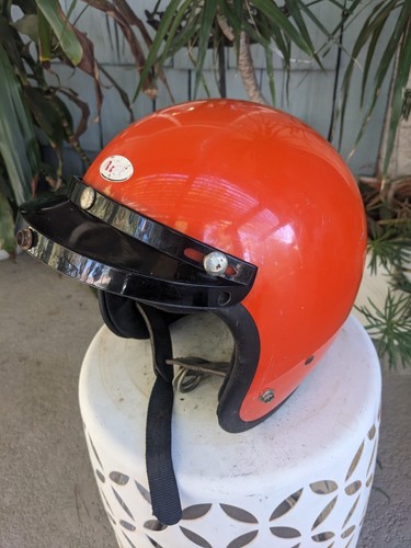 VINTAGE  BELL RT R-T HELMET ORANGE 1971  7 1/4 58