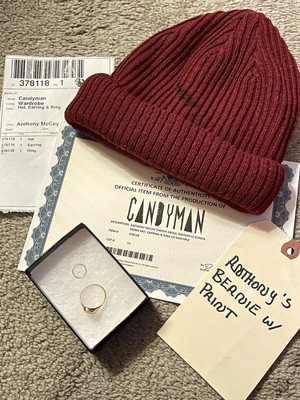 Candyman 2021 Hero Prop Yahya Abdul-Mateen Horror Beanie Ring Screen Used COA