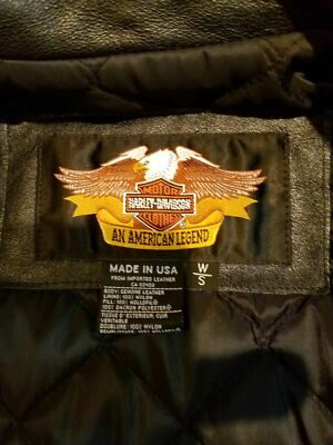 Harley Davidson VTG SHOVELHEAD SMALL Leather Jacket Old School STYLE 98121-99VW