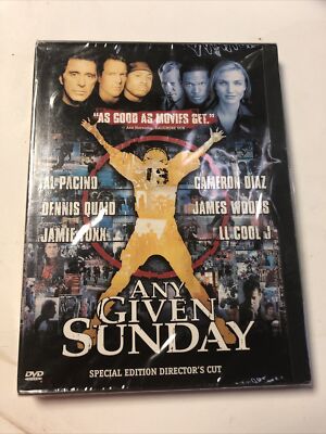 Any Given Sunday (2000 Widescreen DVD) Special Edition Directors Cut, Promo New