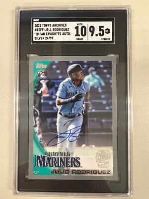 2022 Topps Archives Julio Rodriguez Fan Favorites Rookie Auto 24 