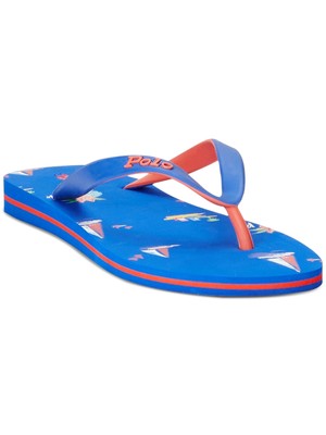 

POLO RALPH LAUREN Мужские синие сандалии Comfort Bolt Round Toe Slip On Flip Flop Sandal, Синий, 816861100001