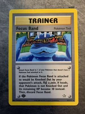 Pokémon TCG Focus Band Neo Genesis 86/111 Regular 1st Edition Rare MP