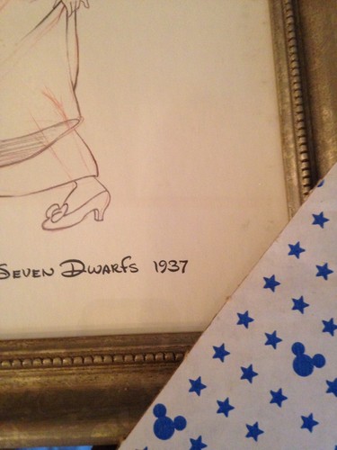 Snow White And The Seven Dwarfs Framed Drawing