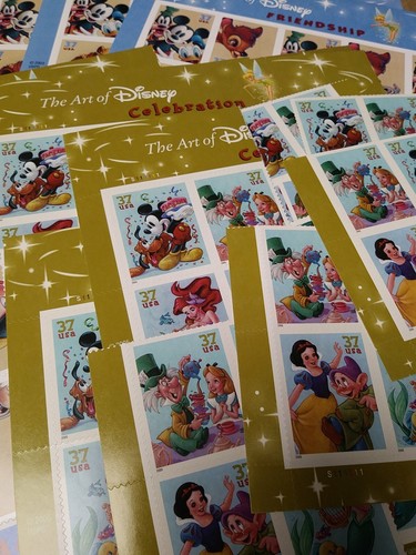 【希少】The Art of Disney STAMPS $78.44 Face Value All Art of Disney Unused 37 cent U.S.