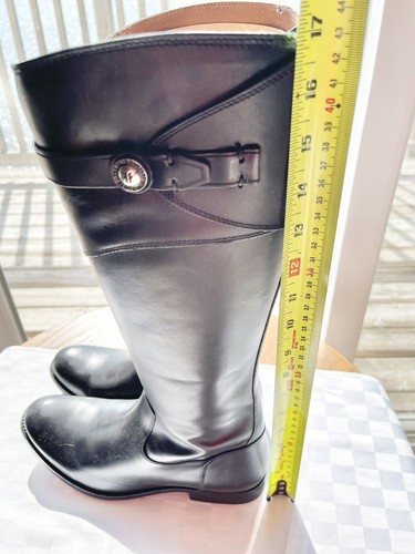 Pre-owned Frye Womens Molly Button Tall Black Smooth Vintage Leather Boot 9.5m Brand