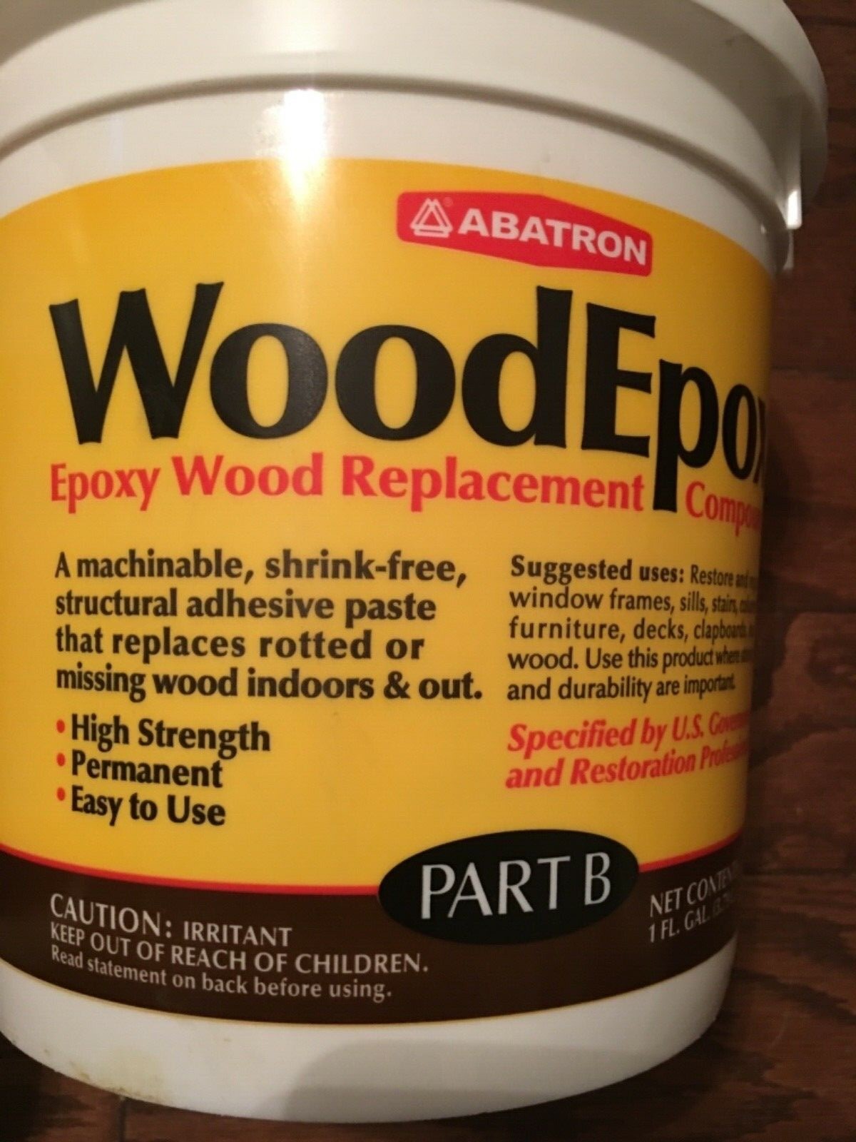 New, abatron WE2gkr epoxy wood replacement compound woodepox kit 2 gallon