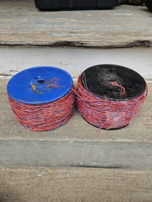 2 VINTAGE OVERSIZED SPOOLS OF NOS WESTERN ELECTRIC 3 & 4 WIRE SWITCHBOARD WIRE