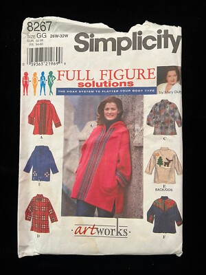 Simplicity - Pattern 8267 - Women's Oversized Jackets - Size GG 26W-32W UNCUT